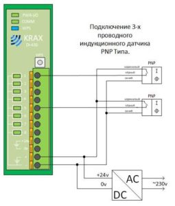Модуль дискретного ввода krax DI-430. 
8-и канальный 24в. 